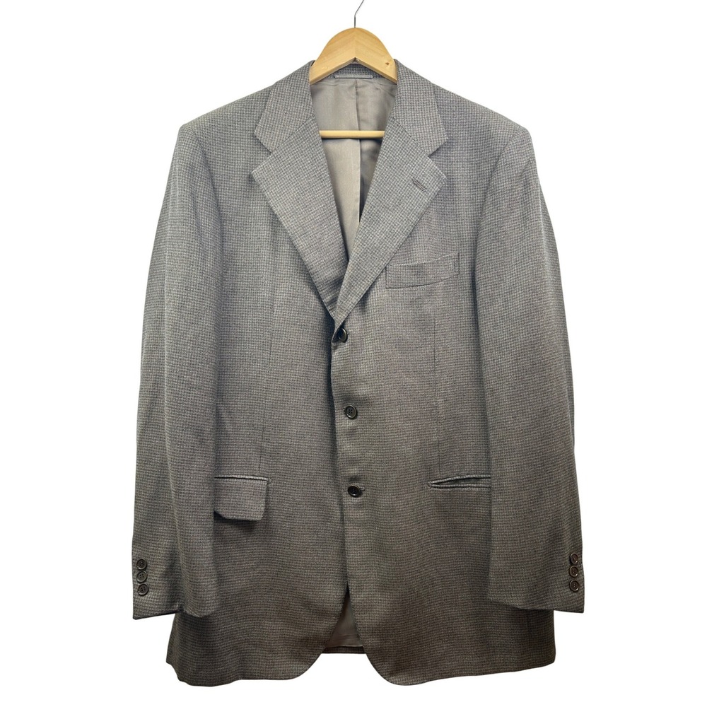 Luciano Barbera Cashmere Blazer Mens 56R-XL Brown Italy Sartorial Luxury Jacket